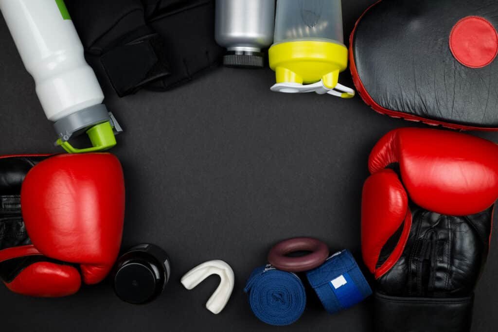 gants de boxe rouge